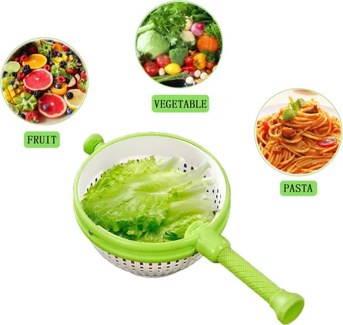 Miniatura 7 de Escurridor de ensalada plegable 3 en 1, colador de ahorro de espacio de 3 cuartos y secadora de verduras, plegable para un fácil almacenamiento