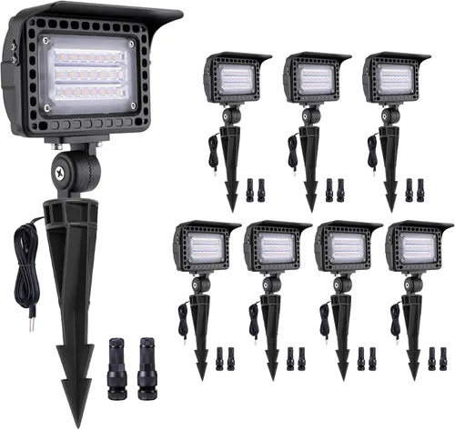 Miniatura 11 de Gardenreet Luces de inundación de paisaje de bajo voltaje de 12 V LED para exteriores, arandela de pared, 5/10/15/20 W 3CCT ajustable, iluminación