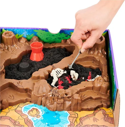 Miniatura 4 de Kinetic Sand, Dino Dig - Juego con 10 huesos de dinosaurio ocultos, juguetes sensoriales de arena para niños de 6 años en adelante