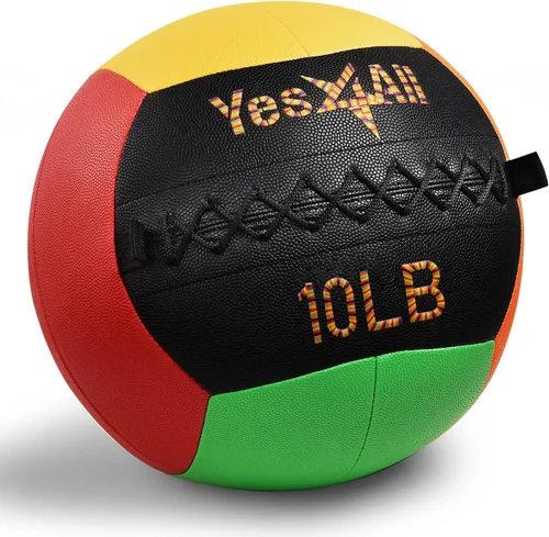 Miniatura 10 de Yes4All Bola de pared, bola de arena de hierro con peso de cuero suave para ejercicio multifuncional dinámico, 6 libras - 30 libras