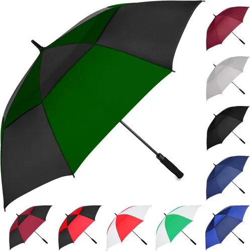 Miniatura 20 de MRTLLOA Paraguas para golf extragrande con apertura automática de 54, 62, 68 o 72 pulgadas, toldo doble ventilado, resistente al viento e