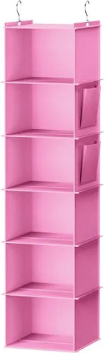 Miniatura 10 de YOUDENOVA - Organizador colgante para clóset con 6 estantes de almacenamiento, paquete de 2, negro
