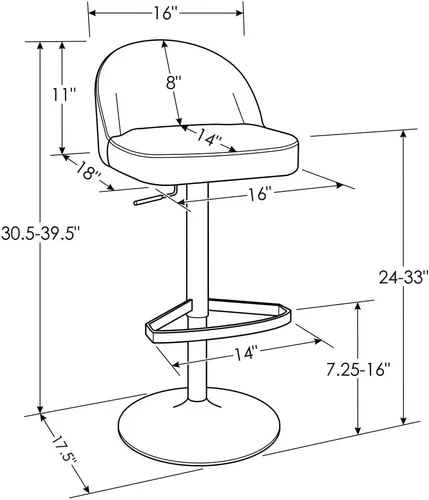 Miniatura 2 de ZURI Taburete de bar moderno Mimi suave verde lima, asiento de cuero sintético, acero inoxidable cepillado altura ajustable