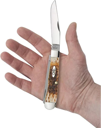 Miniatura 6 de Navaja Case de hueso de ámbar quemado