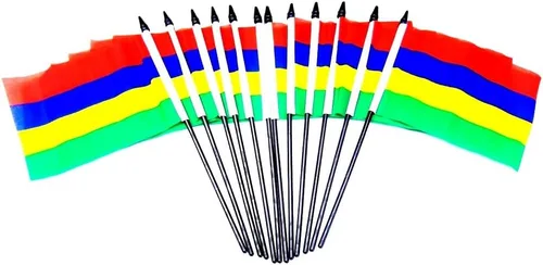 Miniatura 115 de World Flags Direct Banderas en miniatura de poliéster de Afganistán, paquete de 12, decoración de mesa de fiesta, desfiles, 4 x 6 pulgadas, verde