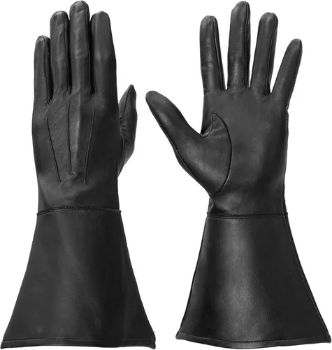 Enforcer - Guantes de cuero (forrados) para motociclistas, motocicletas, protectores de color y bandas de marcha (cabretta fina)