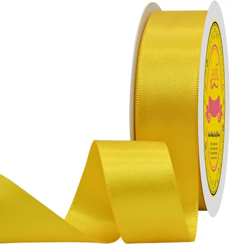 Miniatura 191 de Cinta de satén blanca antigua de doble cara de 1-1/2 pulgadas x 50 yardas, cinta de poliéster para envolver regalos, día de San Valentín, bodas
