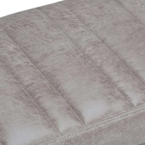 Miniatura 5 de SIMPLIHOME Casey - Banco otomano rectangular tapizado de cuero vegano de 48 pulgadas de ancho en gris gris topo envejecido, banco moderno