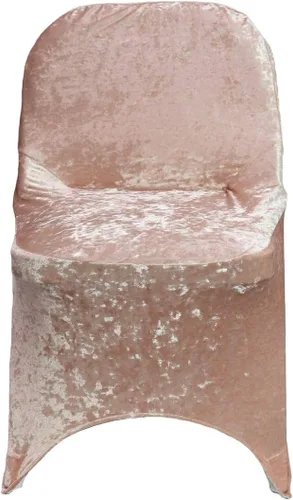 Miniatura 2 de YOUR CHAIR COVERS - Funda para silla plegable de terciopelo y elastano - Blush, funda de cojín tapizada plegable y elástica para silla tapizada