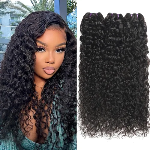Miniatura 22 de Beauty Queen 16A Paquetes de Cabello Crudo Ondas de Agua 14 16 18 Pulgadas 3 Paquetes 100% Cabello Virgen Brasileño Sin Procesar Paquetes Tejidos