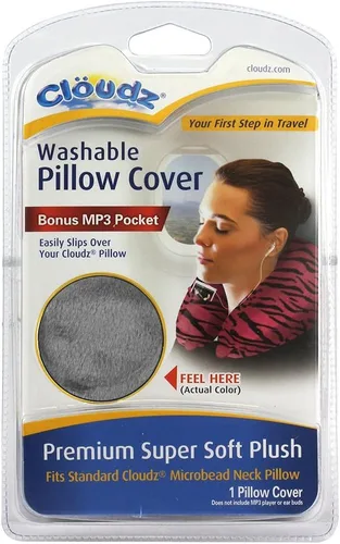Miniatura 2 de Cloudz - Funda de almohada lavable para el cuello de viaje, color gris