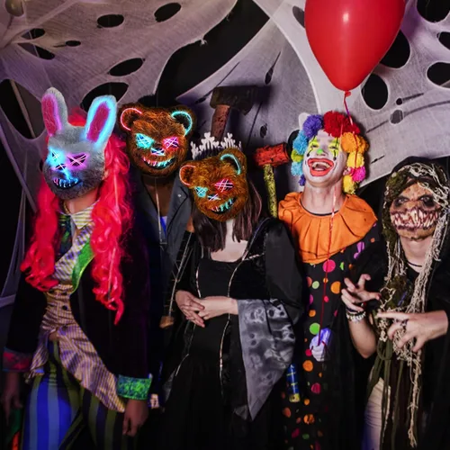 Miniatura 4 de Halloween Purification Mask, Easter Bear/Rabbit Mask Hacker Anonymous V/Costume Party Role Playing Easter Animal Toys Máscara de oso