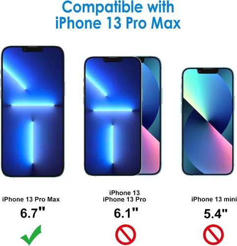 Miniatura 3 de JETech Protector de pantalla compatible con iPhone 13 Pro Max de 6.7 pulgadas, película de vidrio templado, paquete de 3