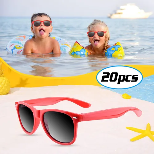 Miniatura 23 de TUPARKA Paquete de 20 lentes de sol para niños a granel para fiestas de verano en la piscina, fiestas de cumpleaños, bolsas de golosinas, color verde