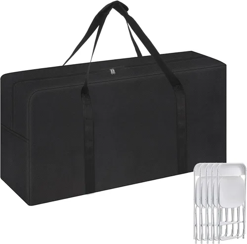 Klmnop Bolsa de almacenamiento para sillas plegables de alta resistencia, tela Oxford 600D, funda de almacenamiento para silla grande con