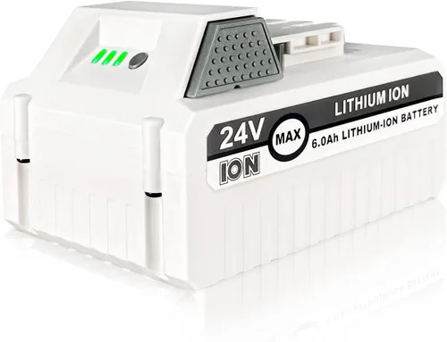 6.0Ah 24V Batería de repuesto de iones de litio para Snow Joe + Sun Joe iON+ 24V Series Herramientas eléctricas inalámbricas, Compatible con Snow