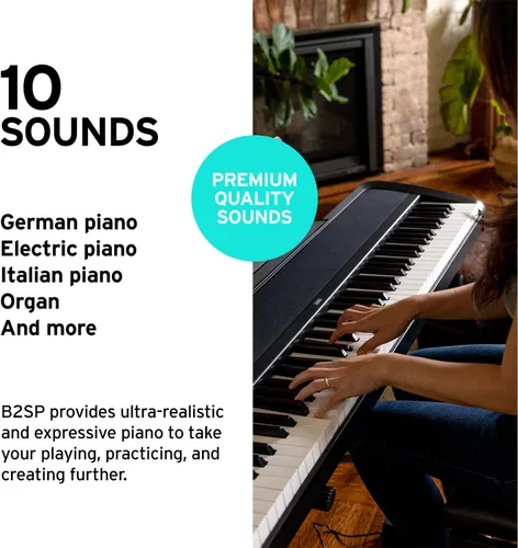 Miniatura 2 de Korg B2 Piano digital de 88 teclas con audio y USB MIDI - Software incluido - Negro (B2BK)