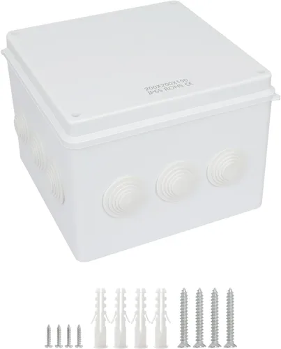 Miniatura 19 de LeMotech Caja de conexiones, plástico ABS IP55 resistente al agua y al polvo, caja eléctrica universal, caja de proyectos para exteriores e