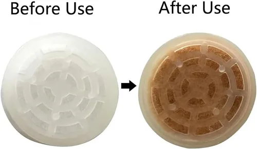 Miniatura 5 de 2 cartuchos de filtro de repuesto para cabezal de ducha, filtro de ducha de cloro y fluoruro y reduce los sólidos disueltos, filtro de agua dura
