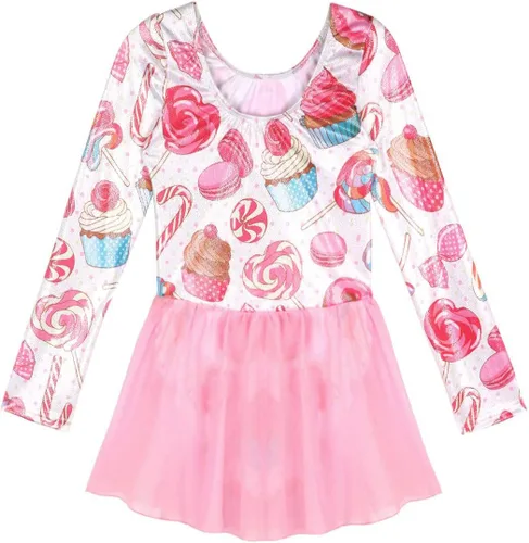 Miniatura 2 de Leotardos de gimnasia con falda para niñas, tutú de ballet, vestido de danza, leopardo, sirena, unicornio, falda de gimnasia