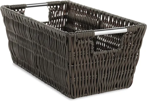 Miniatura 7 de Whitmor Rattique - Canasto para estante pequeño, gris