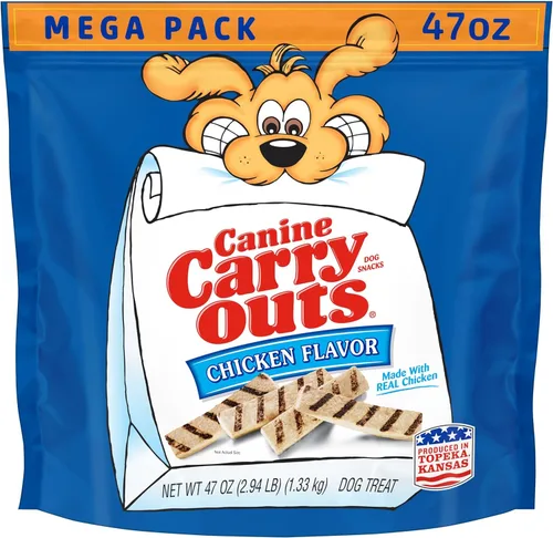 Miniatura 17 de Canine Carry Outs Golosinas para perros, sabor a carne, 22.5 onzas (paquete de 4)