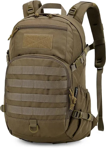Mardingtop Mochila Táctica Militar para Hombre, Mochila Molle de 25L, Mochila de Cordura para Senderismo, Camping Caqui