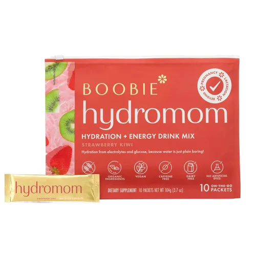 Miniatura 18 de Boobie Hydromom Mezcla de bebida de superalimento con electrolitos, Limonada de frambuesa azul Refrescante impulso de energía e hidratación