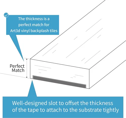 Miniatura 9 de Art3d Moldura de Vinilo Flexible de 30 Pies para Despegar y Pegar para Bordes de Azulejos de Pared, Protector contra Salpicaduras de Cocina, Marco