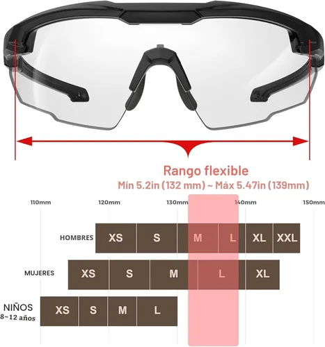 Miniatura 6 de HTS HUNTERSKY Gafas de tiro tácticas balísticas ANSI Z87+UV400 gafas protectoras Negro Claro