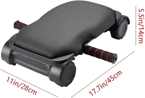 Miniatura 3 de Rueda abdominal de rebote automático con 4 ruedas, rueda de rodillo abdominal, tabla de entrenamiento abdominal, rueda de rodillo Ab para Negro