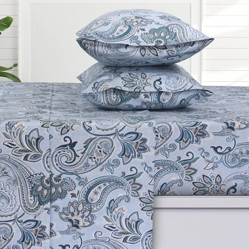 Miniatura 7 de Tribeca Living Juego de sábanas de franela 100% algodón, 3 piezas de franela de bolsillo profundo para camas tamaño individual XL, 200 GSM, hechas