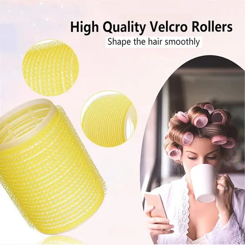 Miniatura 3 de Juego de 38 rodillos de pelo, rodillos de pelo para aspecto de soplado, rizadores de cabello autoadhesivos, tamaños grandes y medianos para cabello