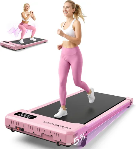 Miniatura 14 de Caminadora pequeña con inclinación – Cintas de correr para debajo del escritorio con barra de asa, cintas de correr plegables portátiles compactas