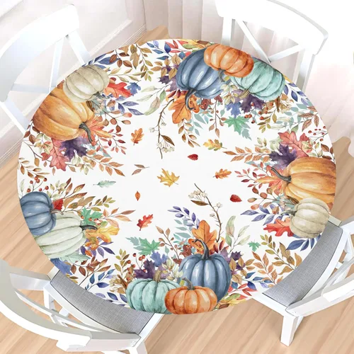 Miniatura 15 de Mantel redondo ajustable para el 4 de julio con borde elástico, impermeable, lavable, azul, rojo, blanco, estrella, patriótica, independencia, Día
