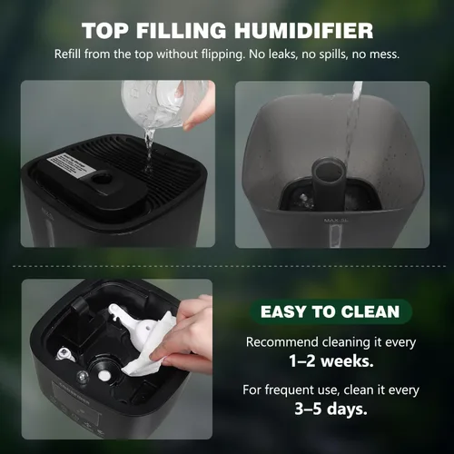Miniatura 7 de Coospider 5L Nebulizador Humidificador para Reptiles, Humidificadores Automáticos para Tanque de Reptiles, Humidificadores de Terrario