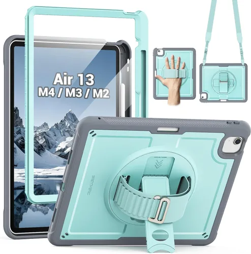 Miniatura 12 de SEYMAC Funda protectora a prueba de golpes para iPad Air de 11 pulgadas M4, M3, M2 (2026/2025/2024), funda protectora a prueba de golpes