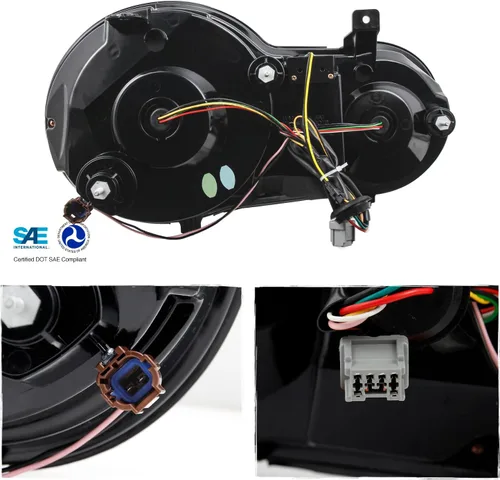 Miniatura 2 de AKKON - Compatible con 2009-2017 GTR GT-R R35 Sport Coupé 2 puertas LED negras luces traseras conductor+pasajero con freno de estacionamiento