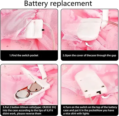 Miniatura 47 de Faldas de tutú LED para mujer, falda de tul con capas para baile de ballet, faldas iluminadas para disfraz de fiesta
