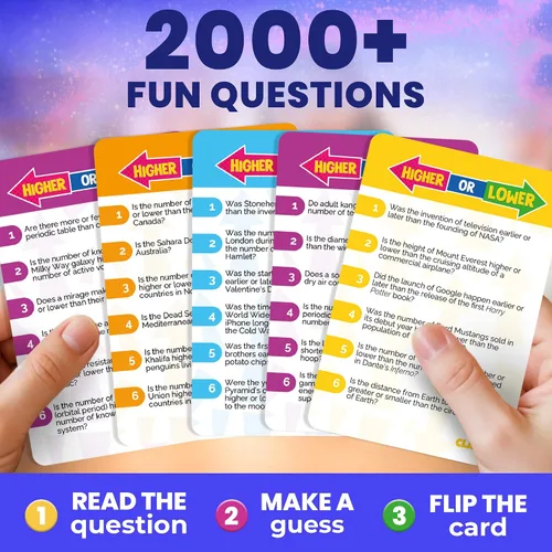 Miniatura 4 de QUOKKA Juegos de mesa de trivia para niños y adultos V2.0 - Juego de cartas de mesa para noche familiar 4xSet para adivinar preguntas divertidas