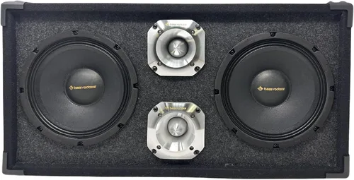 Bass Rockers Caja Chuchera Chero Cargada de 8" con Altavoces de Rango Medio de 8" y Tweeters Cromados de Alto Rendimiento de 4" 1200W para Uso en