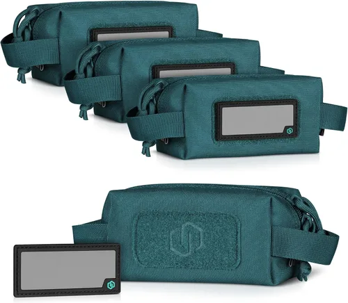 Miniatura 13 de Savior Equipment Paquete de 4 bolsas tácticas Loose Sacs, para munición de armas de fuego, con parches de identificación incluidos, funda blanda