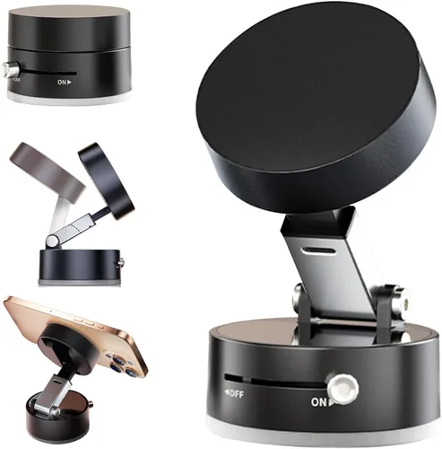Miniatura 8 de Soporte magnético de succión para teléfono, compatible universal, plegable y retráctil de doble cara soporte magnético para teléfonos inteligentes