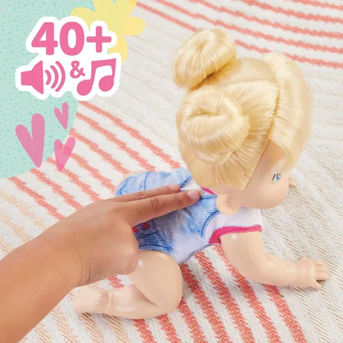 Miniatura 11 de Baby Alive Crawl 'n Play Harper Hugs - Conjunto de muñeca bebé electrónica gateadora, cabello rubio, juguetes para niños y niñas de 3 años