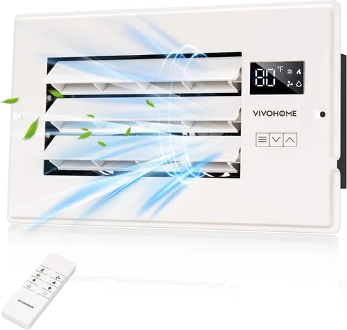 Miniatura 15 de VIVOHOME Ventilador elevador de registro de apertura de 4 x 10 pulgadas con rejilla ajustable de dirección del viento, termostato inteligente