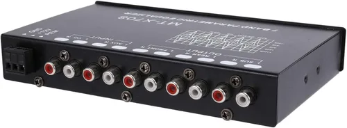 Ecualizador de audio de coche de 7 bandas, amplificador de coche ajustable de 7 bandas ecualizador gráfico con interruptor de selección de entrada