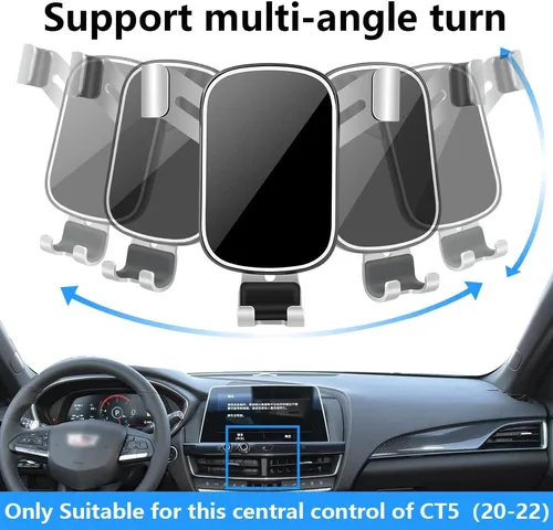 Miniatura 5 de LUNQIN - Soporte de teléfono de coche para Cadillac CT5 2020 2021 2022 2023 2024 2025 2026 y CT5-V 2020-2026 Accesorios interiores para teléfonos