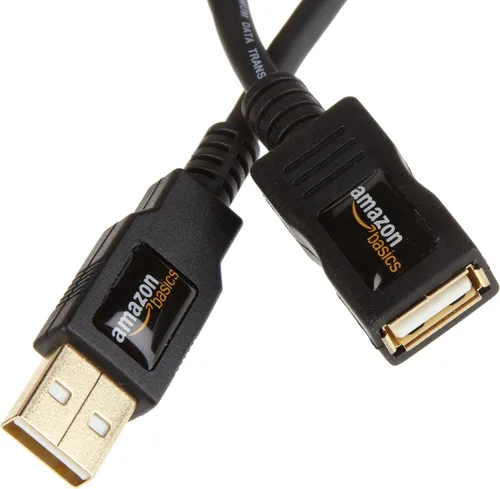 Miniatura 9 de Amazon Basics Cable de extensión USB-A 2.0, macho a hembra, velocidad de transferencia de 480 Mbps, 6.5 pies, color negro