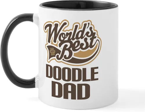 Miniatura 27 de CafePress I Love My Doodle Mugs - Taza de café de cerámica, taza de té, 11 onzas