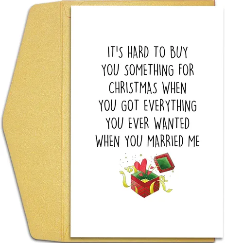 Miniatura 11 de Qiliji Tarjeta de Navidad romántica para él y ella, divertida tarjeta de Navidad para marido, esposa, novio y novia, regalo de tarjeta de Navidad
